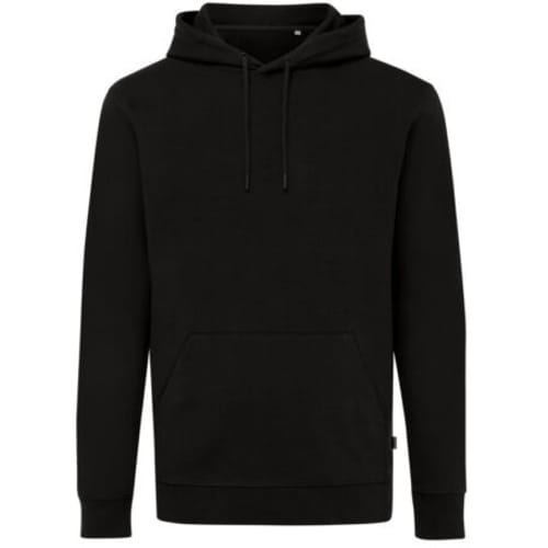 Custom Branded Iqoniq Jasper Sustainable Hoodie in Black from Total Merchandise