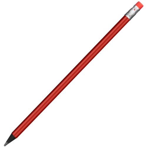 Promotional printed Supersaver GRS Recycled Pencil in Red from Total Merchandise