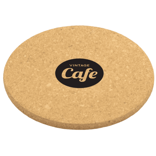 Cork Coaster printed with your company logo, that comes inside the Go Green Gift Pack