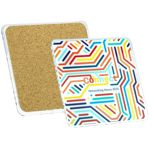 Logo Branded Large Recycled Acrylic Coasters from Total Merchandise