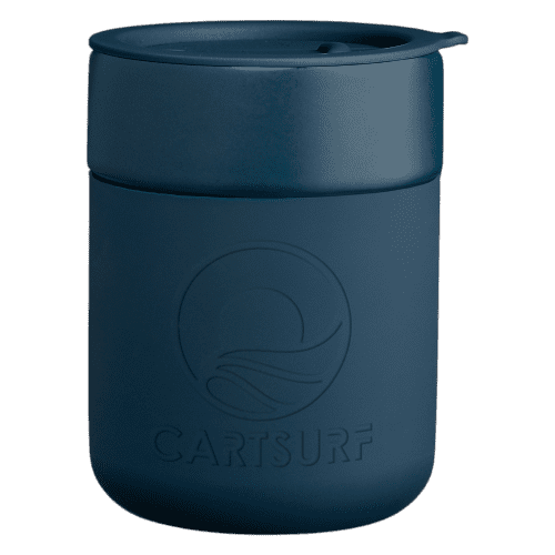 295ml Obsidian Matt Ceramic Coffee Cups in Navy Blue