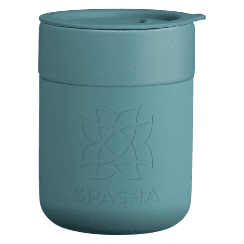 295ml Obsidian Matt Ceramic Coffee Cups in Icy Blue