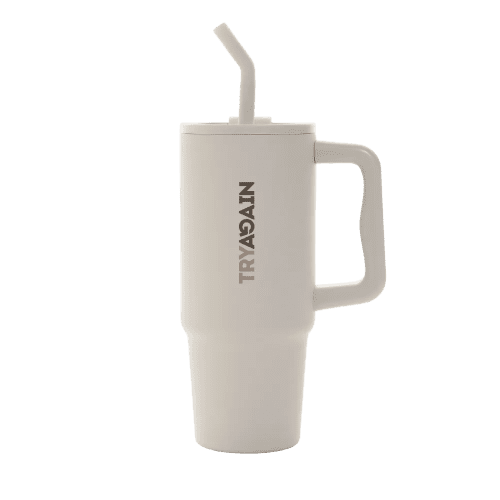 Custom branded Embrace 900ml RCS Recycled Stainless Steel Tumbler in Beige from Total Merchandise