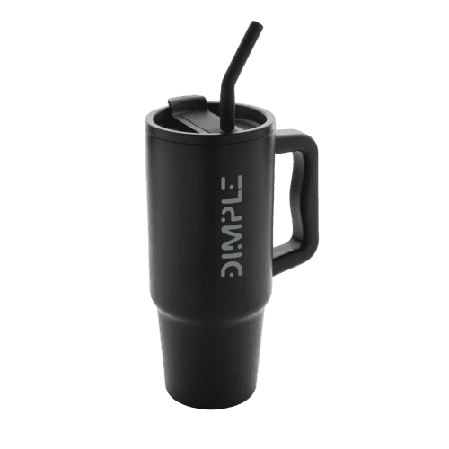 Logo Branded Embrace 900ml RCS Recycled Stainless Steel Tumbler in Black from Total Merchandise