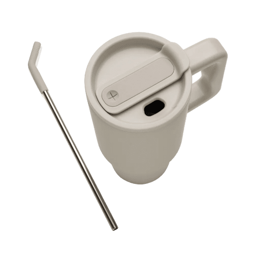 Printed Embrace 900ml RCS Recycled Stainless Steel Tumbler in Beige from Total Merchandise
