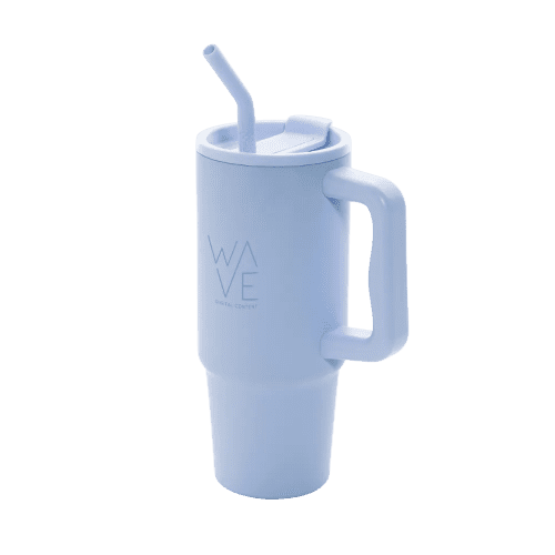 Branded Embrace 900ml RCS Recycled Stainless Steel Tumbler in Light Blue from Total Merchandise
