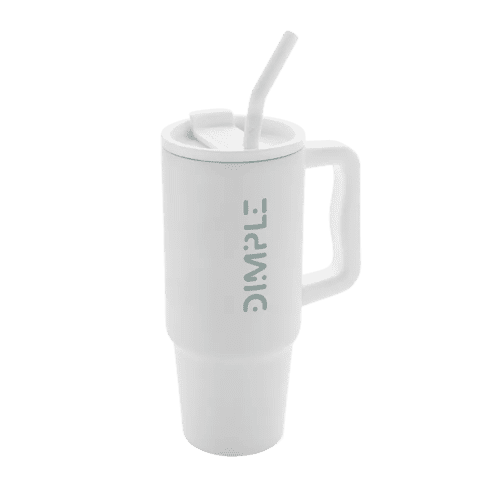 Promotional Embrace 900ml RCS Recycled Stainless Steel Tumbler in White from Total Merchandise