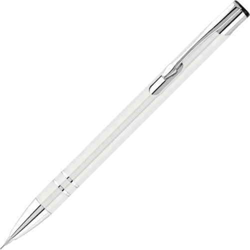 Customisable Electra GRS Recycled Mechanical Pencil in White from Total Merchandise