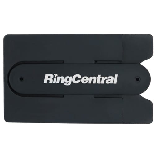 Custom Branded Silicone Card Holder Stand in Black from Total Merchandise