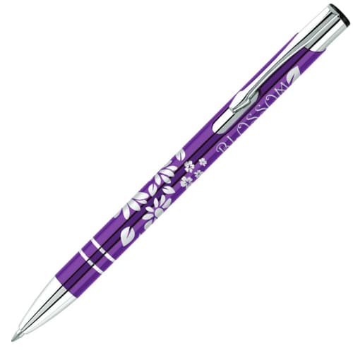 Customisable GRS Electra Recycled Metal Ballpens in Purple from Total Merchandise