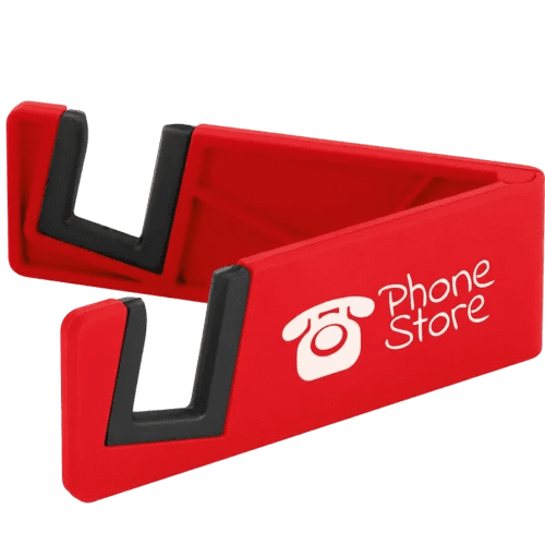 Promotional Printed Hooke Phone Holder in Red with a design from Total Merchandise