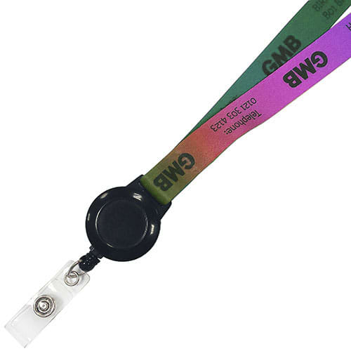 Promotional 20mm Full Colour Lanyards with Pass Holder Reels for Event Merchandise