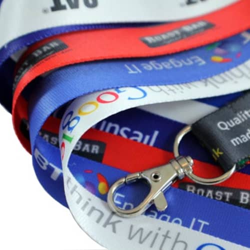 Custom branded lanyards printed with your logo from Total Merchandise