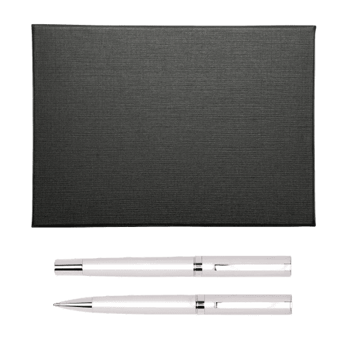Custom Branded Barbarosa Pen Set in Silver branded with your logo from Total Merchandise