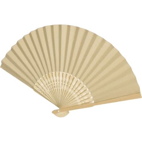 Logo Branded Carmen Bamboo Hand Fan in Natural with a design from Total Merchandise