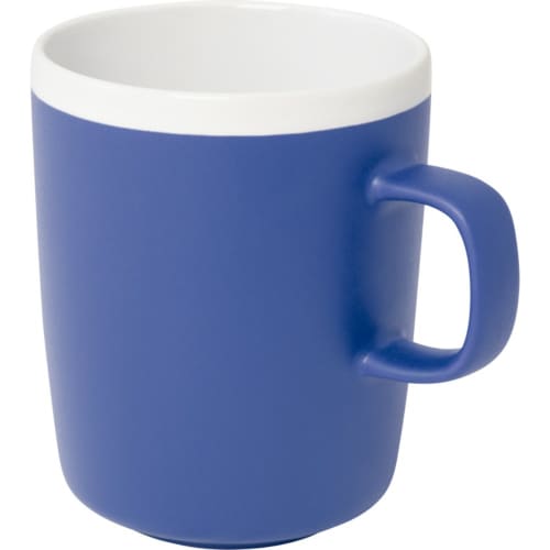 Personalisable 310ml Ceramic Mug in Royal Blue branded with your company logo from Total Merchandise