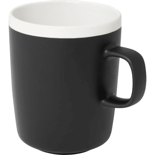 Promotional 310ml Ceramic Mug in Black branded with your company logo from Total Merchandise
