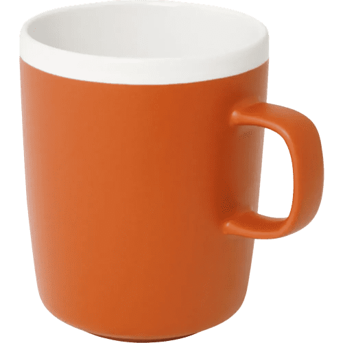 Custom Branded 310ml Ceramic Mug in Orange with your company logo from Total Merchandise