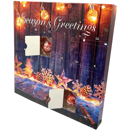 Promotional Lindor Advent Calendar in White printed with your company logo from Total Merchandise
