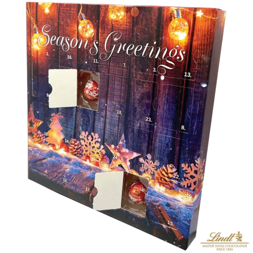 Promotional Lindor Advent Calendar in White printed with your company logo from Total Merchandise