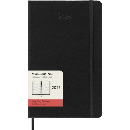 Logo Branded Moleskine Large Hard Cover 12 Month Daily Planner in Black