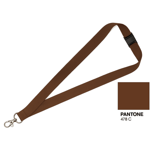Printed 20mm Lanyard in Brown 478c