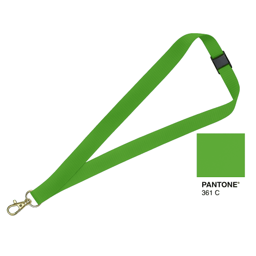 Printed 20mm Lanyard in Green 361c