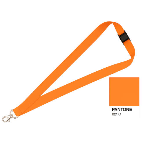 Printed 20mm Lanyard in Orange 021c