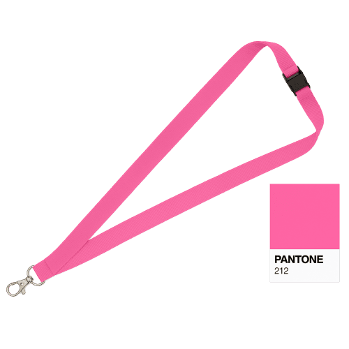 Printed 20mm Lanyard in Pink 212c