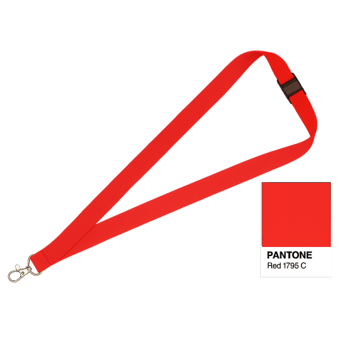 Printed 20mm Lanyard in Red 1795c