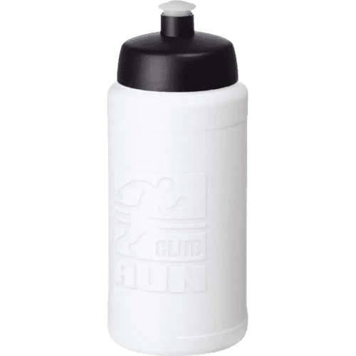 Branded 500ml Baseline Rise Sports Bottle in Black/White from Total Merchandise