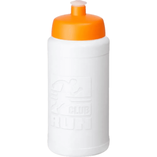 Custom Branded 500ml Baseline Rise Sports Bottle in Orange/White from Total Merchandise
