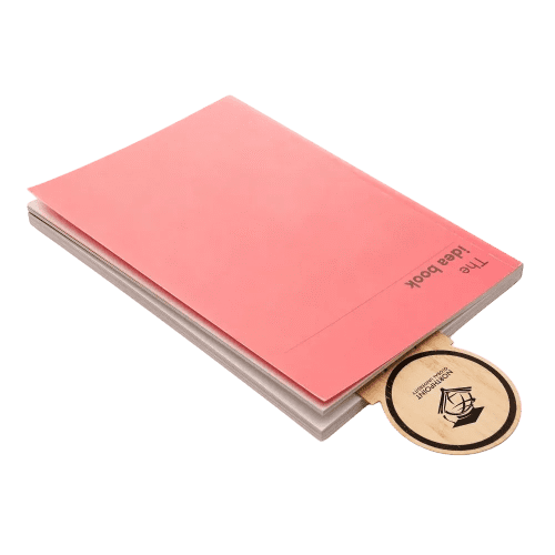 Lifestyle image of the Bamboo Sticky Note Bookmark with a design from Total Merchandise