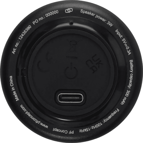 Customisable RCS Recycled Aluminium Bluetooth® Mini Speaker in Black from Total Merchandise