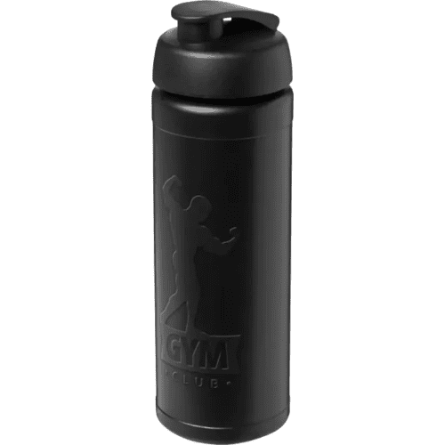 Logo branded 750ml Baseline Sports Bottle with Flip Lid in Black/Black from Total Merchandise