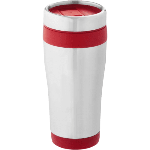 Promotional Elwood 410ml RCS Recycled Stainless Steel Tumbler in Red from Total Merchandise