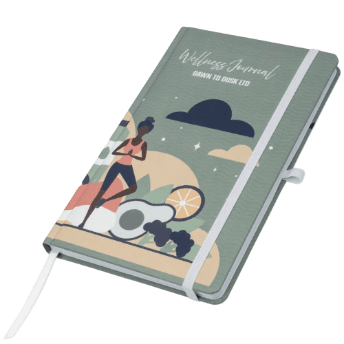 Logo branded 12 Week Wellness journal with a design from Total Merchandise