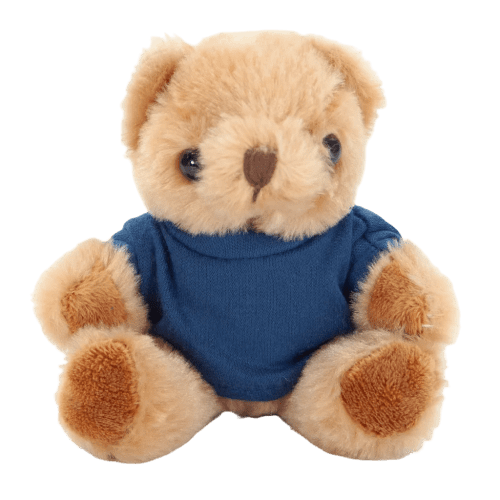 Fully Recycled 13cm Jasper Bear with T-Shirt in Navy
