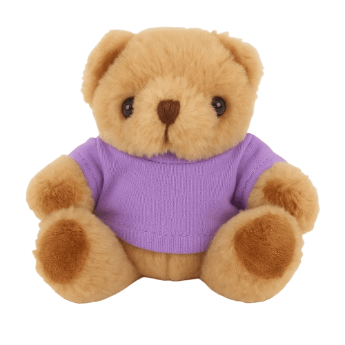 Fully Recycled 13cm Jasper Bear with T-Shirt in Lilac
