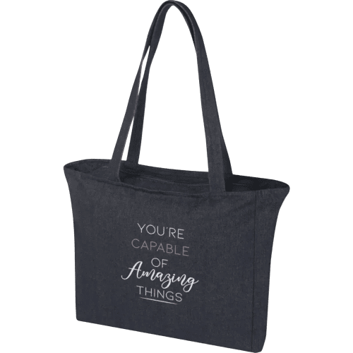 Branded Aware™ Weekender Recycled Tote Bag in Denim printed with your logo from Total Merchandise