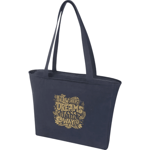 Promotional Aware™ Weekender Recycled Tote Bag in Navy printed with your logo from Total Merchandise