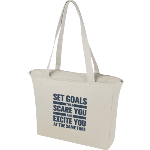 Branded Aware™ Weekender Recycled Tote Bag in Oatmeal printed with your logo from Total Merchandise