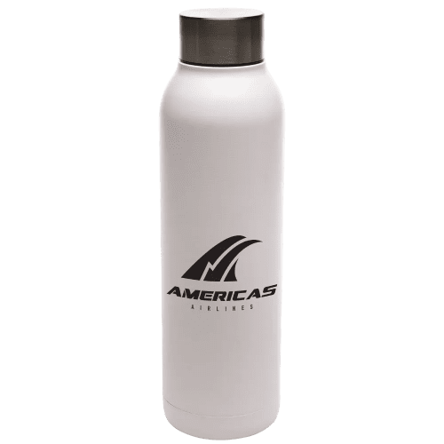 Logo branded Manolo 630ml Water Bottle in White with a design from Total Merchandise