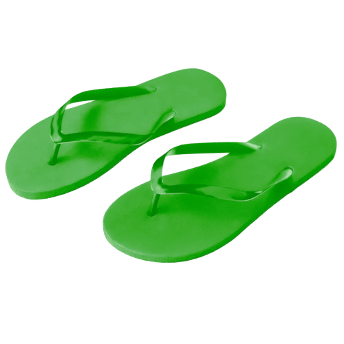 Logo Branded L/XL Flip Flops with PVC Straps in Green from Total Merchandise