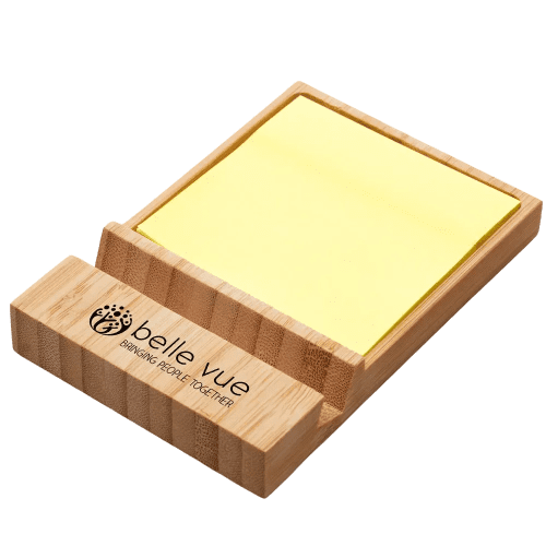 Branded Bamboo 2-in-1 Phone Stand in Bamboo from Total Merchandise