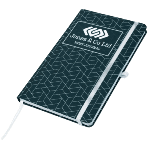 Custom branded Work Journal with a full colour design from Total Merchandise