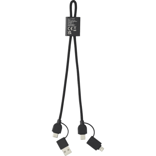 Promotional 6-in-1 RCS Recycled 45W Fast Charge & Data Transfer Cable from Total Merchandise