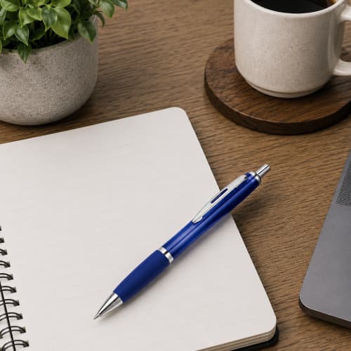 Lifestyle image of the GRS Recycled Contour Ballpen by Total Merchandise
