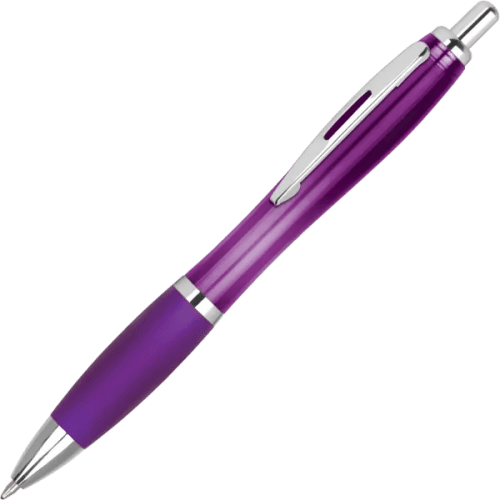 Branded GRS Recycled Contour Ballpen in Purple from Total Merchandise