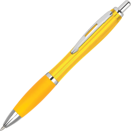 Printed GRS Recycled Contour Ballpen in Yellow from Total Merchandise